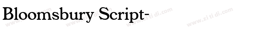Bloomsbury Script字体转换 Bloomsbury Script字体转换